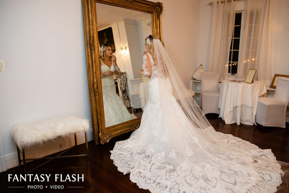 a bride getting ready at The Briarcliff Manor