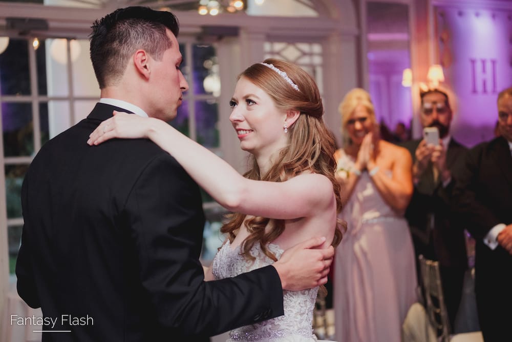 a bride and groom doing their first dance at The Briarcliff Manor