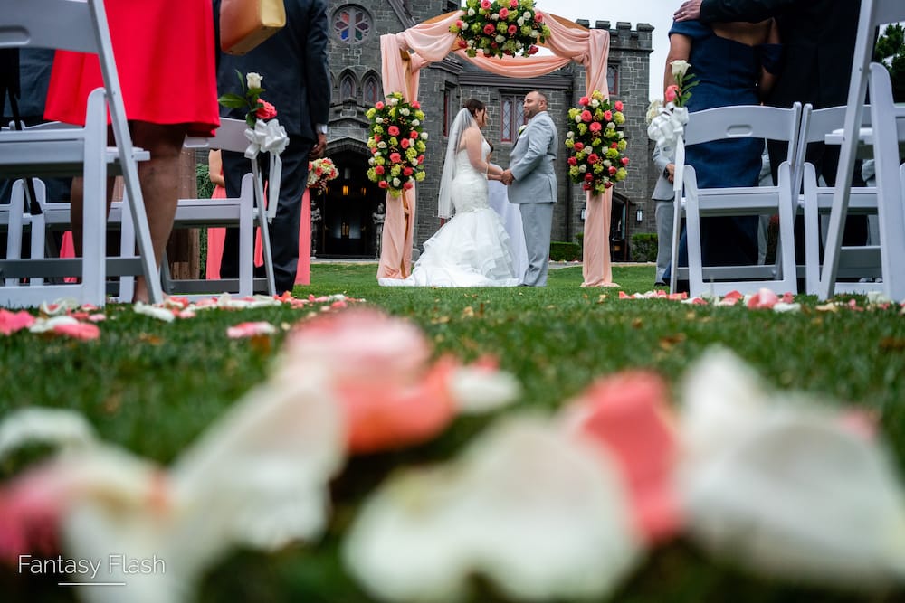 An Outdoor Wedding Ceremony at Whitby Castle in Rye, NY